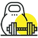 kettlebell and weight